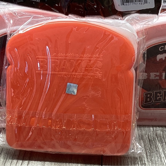 3pk Cincinnati Bangals NFL UltraFlip 3D Plastic Sandwich Box Holder Container - Picture 6 of 6